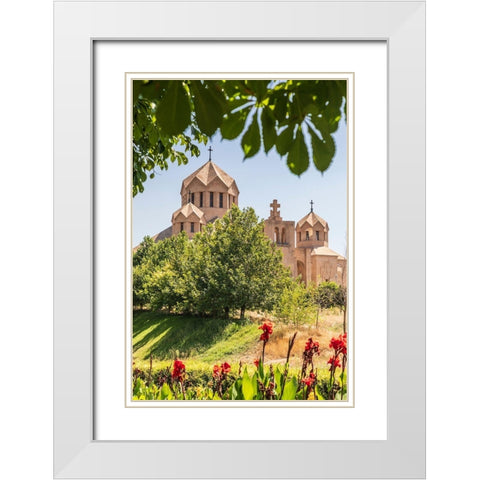 Armenia Yerevan Saint Gregory the Illuminator Cathedral White Modern Wood Framed Art Print with Double Matting by Wilson, Emily