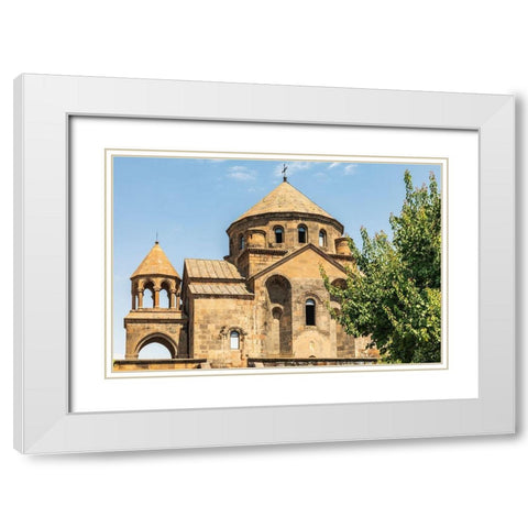 Armenia Armavir Province Vagharshapat Exterior view of the Saint Hripsime Church White Modern Wood Framed Art Print with Double Matting by Wilson, Emily
