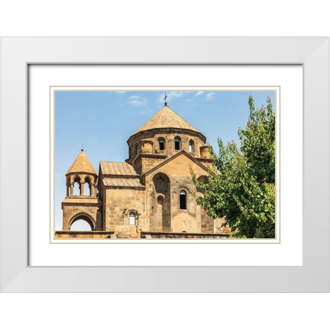 Armenia Armavir Province Vagharshapat Exterior view of the Saint Hripsime Church White Modern Wood Framed Art Print with Double Matting by Wilson, Emily
