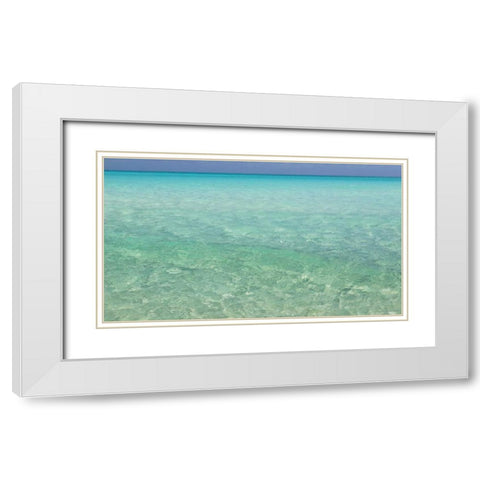 Bahamas, Exuma Island Seascape of Shroud Cay White Modern Wood Framed Art Print with Double Matting by Paulson, Don