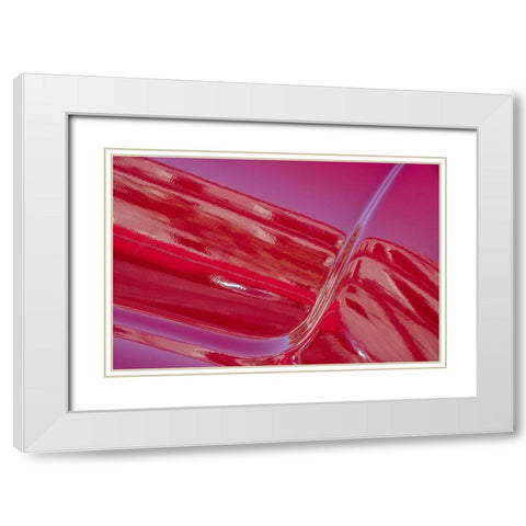 Detail of a classic red American car in Vieja-old Habana-Havana-Cuba White Modern Wood Framed Art Print with Double Matting by Miglavs, Janis