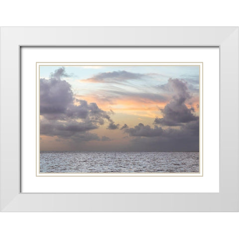 Caribbean-Grenada-Mayreau Island Caribbean silver sunset White Modern Wood Framed Art Print with Double Matting by Jaynes Gallery