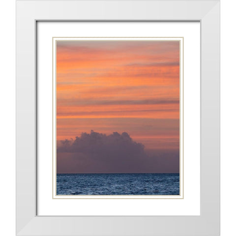 Caribbean-Grenada-Mayreau Island Caribbean sunset White Modern Wood Framed Art Print with Double Matting by Jaynes Gallery
