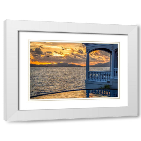 West Indies-US Virgin Islands-St Thomas White Modern Wood Framed Art Print with Double Matting by Looney, Hollice