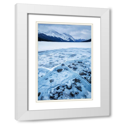Canada-Alberta-Canmore-Spray Valley Provincial Park-Dawn at Spray Lakes White Modern Wood Framed Art Print with Double Matting by Collins, Ann