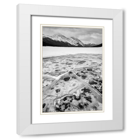 Canada-Alberta-Canmore-Spray Valley Provincial Park-Dawn at Spray Lakes White Modern Wood Framed Art Print with Double Matting by Collins, Ann