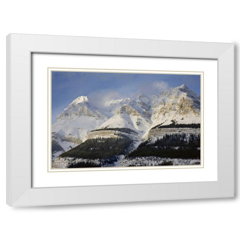 Canada, Banff NP Mt Wilson with Icefield on top White Modern Wood Framed Art Print with Double Matting by Grall, Don