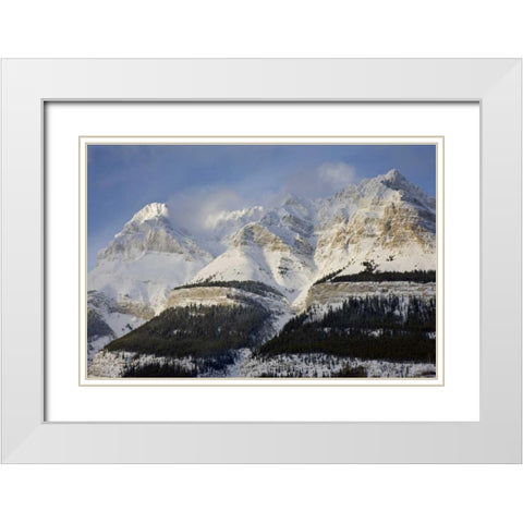 Canada, Banff NP Mt Wilson with Icefield on top White Modern Wood Framed Art Print with Double Matting by Grall, Don