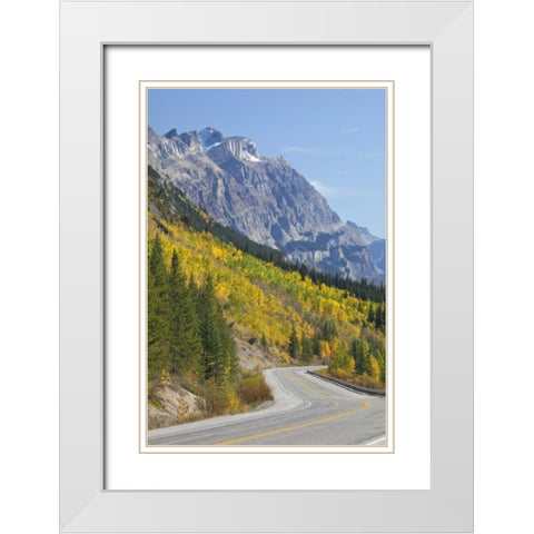 Canada, Alberta, Jasper NP The Icefields Parkway White Modern Wood Framed Art Print with Double Matting by Paulson, Don