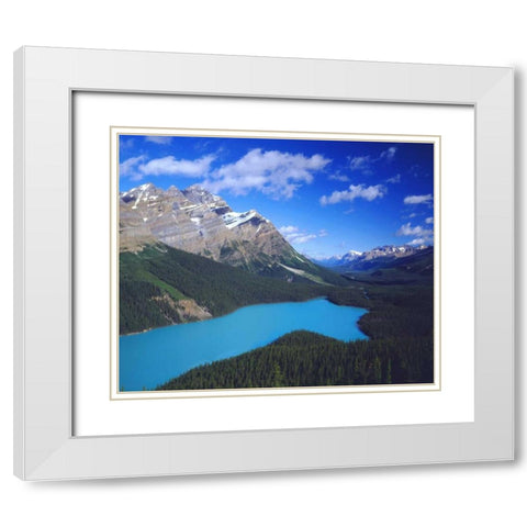 Canada, Alberta, Banff NP A glacier-fed lake White Modern Wood Framed Art Print with Double Matting by Talbot Frank, Christopher