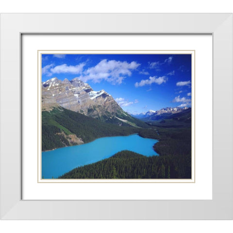 Canada, Alberta, Banff NP A glacier-fed lake White Modern Wood Framed Art Print with Double Matting by Talbot Frank, Christopher
