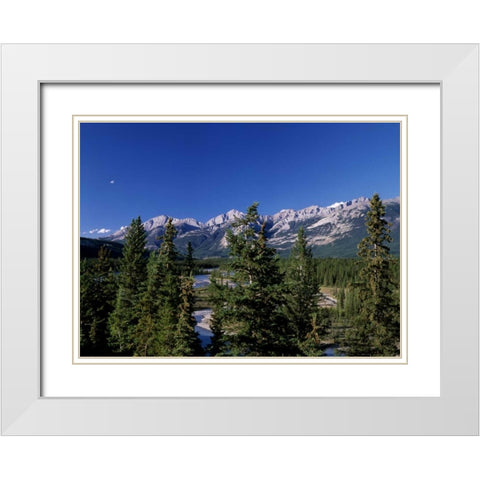 Canada, Alberta, Jasper NP White Modern Wood Framed Art Print with Double Matting by Grandmaison, Mike