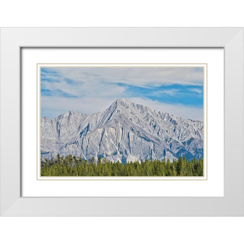 Canada-Alberta-Banff National Park Mount Ishbel landscape White Modern Wood Framed Art Print with Double Matting by Jaynes Gallery