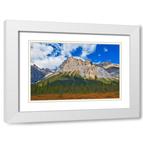 Canada-Alberta-Yoho National Park The President Range mountain landscape White Modern Wood Framed Art Print with Double Matting by Jaynes Gallery