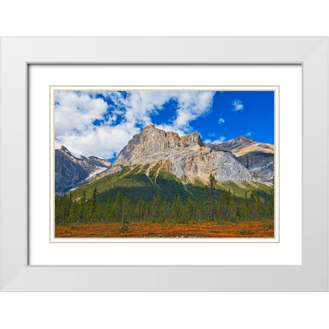 Canada-Alberta-Yoho National Park The President Range mountain landscape White Modern Wood Framed Art Print with Double Matting by Jaynes Gallery