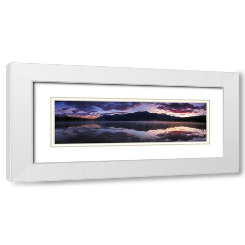 Sunrise at Edith Lake-Jasper National Park-Alberta-Canada White Modern Wood Framed Art Print with Double Matting by Bishop, Russ