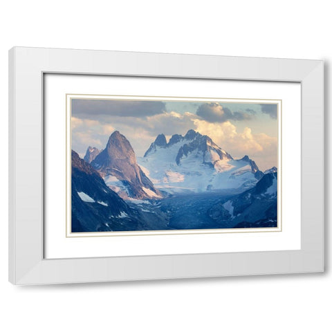 Bugaboo Spire-Howser Towers-Vowell Glacier Bugaboo Provincial Park Purcell Mountains White Modern Wood Framed Art Print with Double Matting by Majchrowicz, Alan