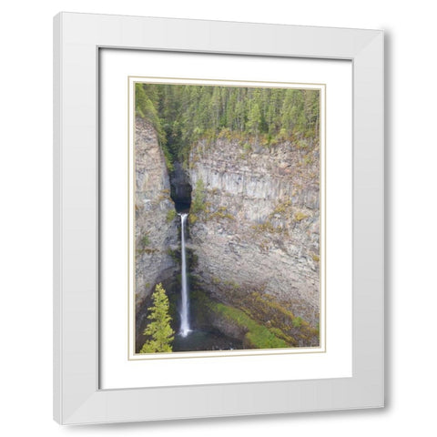 Canada, BC, Wells Gray PP Spahats Falls White Modern Wood Framed Art Print with Double Matting by Paulson, Don