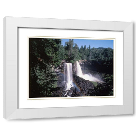 Canada, BC, Canim Falls at Wells Gray PP White Modern Wood Framed Art Print with Double Matting by Grandmaison, Mike