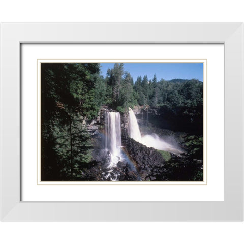 Canada, BC, Canim Falls at Wells Gray PP White Modern Wood Framed Art Print with Double Matting by Grandmaison, Mike