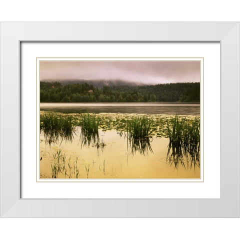 Canada, British Columbia, Clearwater, Dutch Lake White Modern Wood Framed Art Print with Double Matting by Grandmaison, Mike