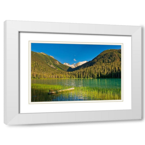 Canada-British Columbia-Joffre Lakes Provincial Park-Lower Joffre Lake landscape White Modern Wood Framed Art Print with Double Matting by Jaynes Gallery