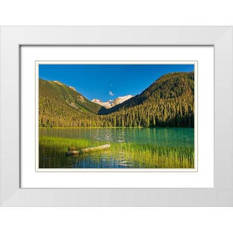 Canada-British Columbia-Joffre Lakes Provincial Park-Lower Joffre Lake landscape White Modern Wood Framed Art Print with Double Matting by Jaynes Gallery
