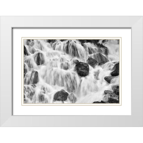 Canada-British Columbia-Pemberton Detail of waterfall rapids White Modern Wood Framed Art Print with Double Matting by Jaynes Gallery