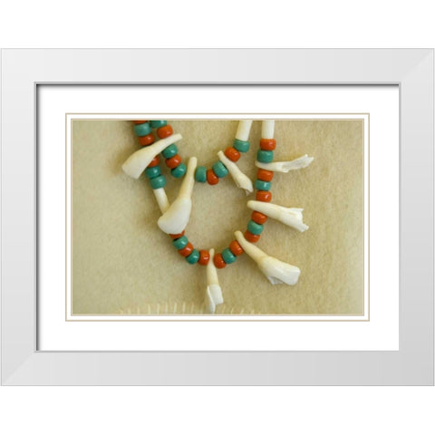 Canada, Manitoba, Churchill, Inuit necklace White Modern Wood Framed Art Print with Double Matting by Kaveney, Wendy