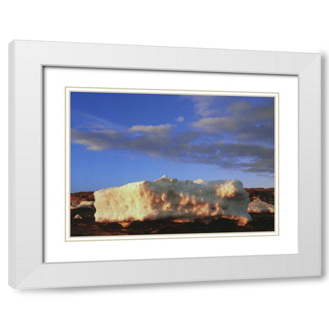 Canada, Churchill, ice floe in Hudson Bay White Modern Wood Framed Art Print with Double Matting by Grandmaison, Mike