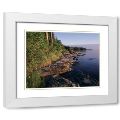 Canada, Manitoba, Sasagiu Rapids Provincial Park White Modern Wood Framed Art Print with Double Matting by Grandmaison, Mike
