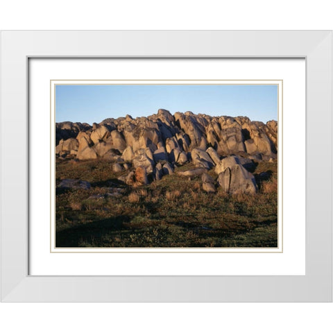 Canada, Manitoba, Churchill, rock formation White Modern Wood Framed Art Print with Double Matting by Grandmaison, Mike