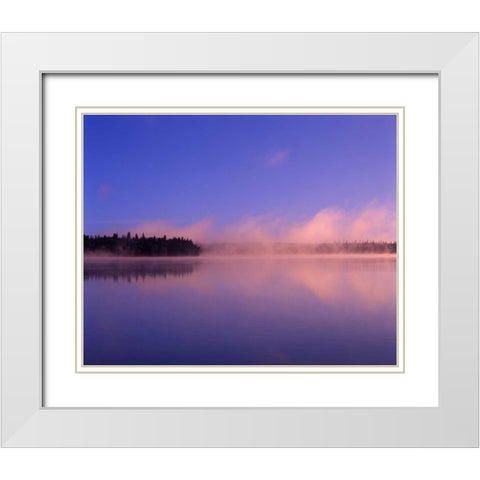 Canada, Manitoba, Childs Lake at Duck Mountain PP White Modern Wood Framed Art Print with Double Matting by Grandmaison, Mike