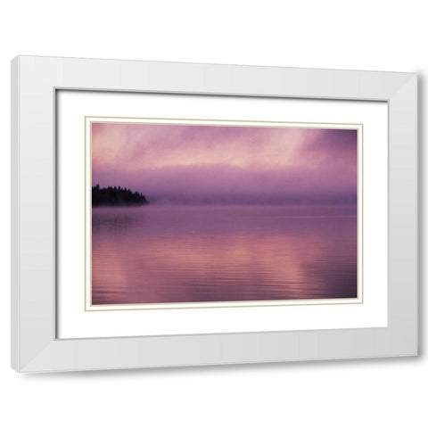 Canada, Manitoba, Childs Lake at Duck Mountain PP White Modern Wood Framed Art Print with Double Matting by Grandmaison, Mike
