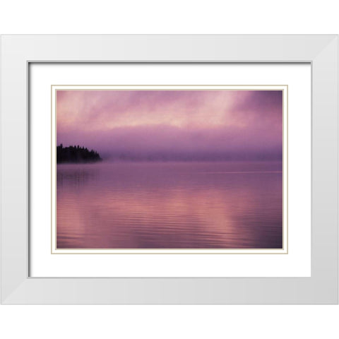 Canada, Manitoba, Childs Lake at Duck Mountain PP White Modern Wood Framed Art Print with Double Matting by Grandmaison, Mike