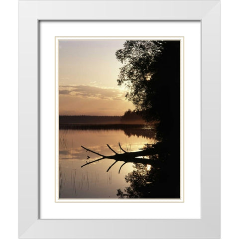 Canada, Manitoba, Childs lake in Duck Mountain PP White Modern Wood Framed Art Print with Double Matting by Grandmaison, Mike