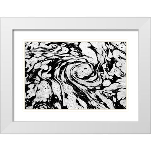 Canada, Manitoba Foam patterns in water White Modern Wood Framed Art Print with Double Matting by Grandmaison, Mike