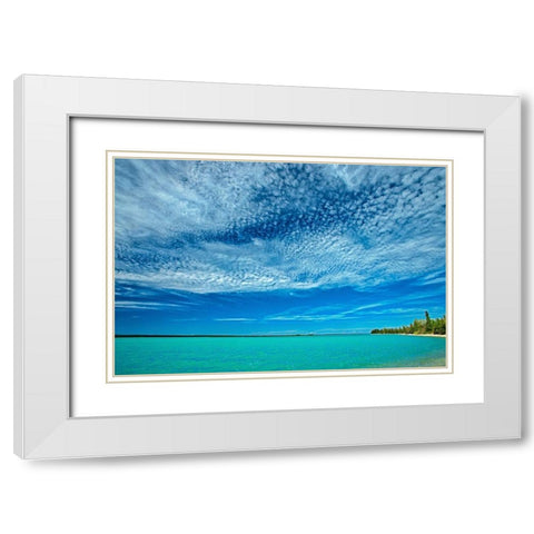 Canada-Manitoba-Little Limestone Lake Clouds over lake White Modern Wood Framed Art Print with Double Matting by Jaynes Gallery