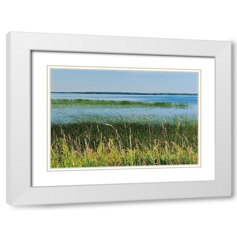 Canada-Manitoba-Riding Mountain National Park Clear Lake landscape White Modern Wood Framed Art Print with Double Matting by Jaynes Gallery