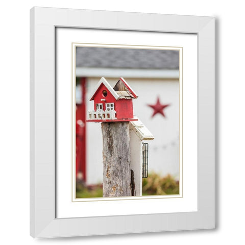 Canada-New Brunswick-Kennebecasis River Valley-Smiths Creek-birdhouses White Modern Wood Framed Art Print with Double Matting by Bibikow, Walter