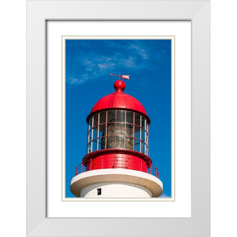 Cape Race Lighthouse-Cape Race-Avalon Peninsula-Newfoundland-Canada White Modern Wood Framed Art Print with Double Matting by DeFreitas, Michael