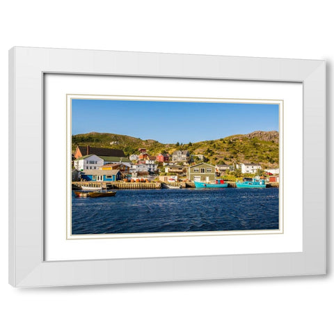 Fishing village of Petty Harbor-Newfoundland-Canada White Modern Wood Framed Art Print with Double Matting by DeFreitas, Michael