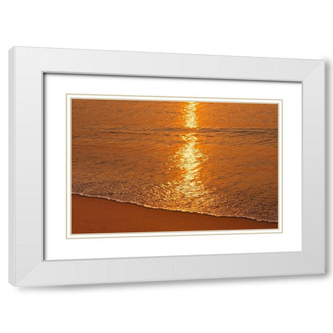 Canada-Nova Scotia Sunrise on Aspy Bay White Modern Wood Framed Art Print with Double Matting by Jaynes Gallery