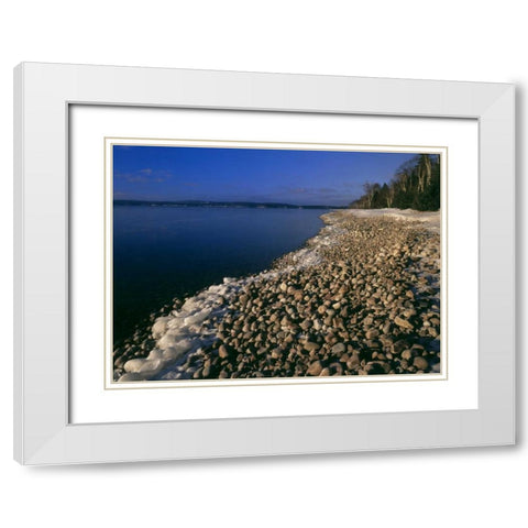 Canada, Ontario, Rossport, Lake Superior White Modern Wood Framed Art Print with Double Matting by Grandmaison, Mike