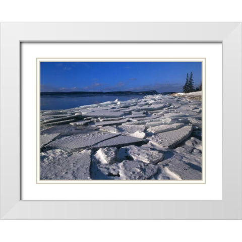 Canada, Ontario, Rossport, Lake Superior White Modern Wood Framed Art Print with Double Matting by Grandmaison, Mike