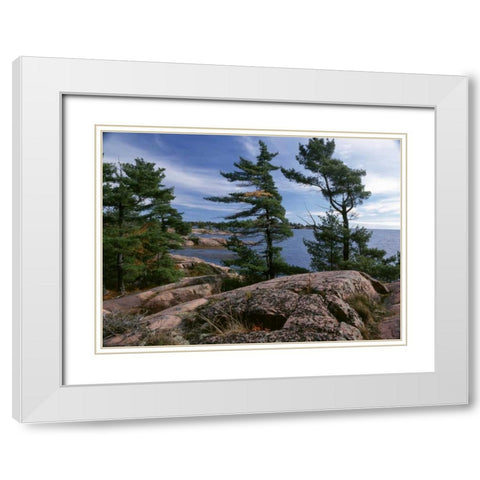 Canada, Ontario, Killarney Provincial Park White Modern Wood Framed Art Print with Double Matting by Grandmaison, Mike