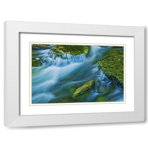Canada, Ontario Kagawong River scenic White Modern Wood Framed Art Print with Double Matting by Grandmaison, Mike