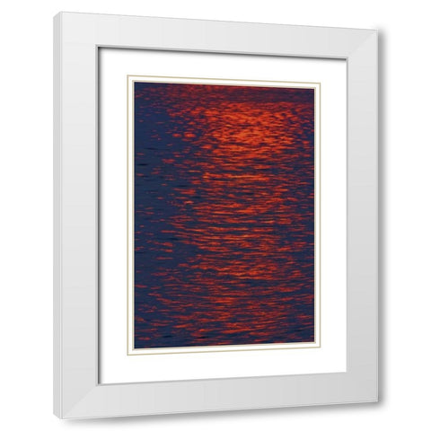Canada, Ontario Sunrise across Georgian Bay White Modern Wood Framed Art Print with Double Matting by Grandmaison, Mike