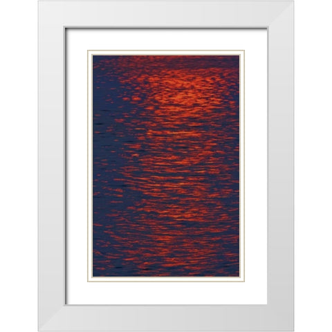 Canada, Ontario Sunrise across Georgian Bay White Modern Wood Framed Art Print with Double Matting by Grandmaison, Mike
