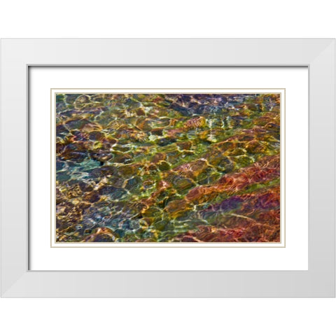 Canada, Ontario Shimmering water of Georgian Bay White Modern Wood Framed Art Print with Double Matting by Grandmaison, Mike